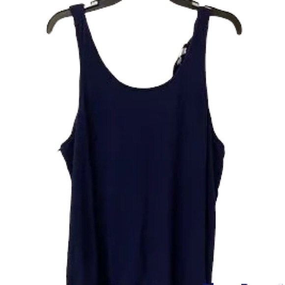 Crown & Ivy Children's Blue Sleeveless Romper. Large. - Picture 1 of 8